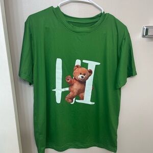 “Hi” Green Teddy Bear shirt